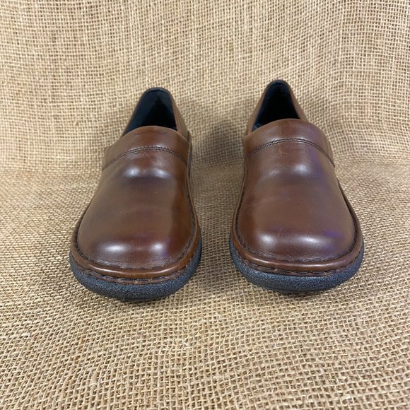 josef seibel slip on shoes loafers clogs brown leather air cushion women size 10 - Picture 6 of 12